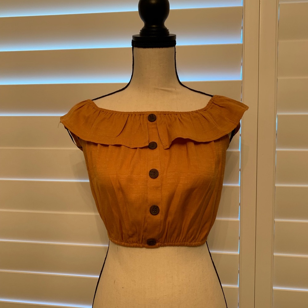 Mustard button up top